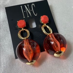 ✅New INC coral ball drop earrings